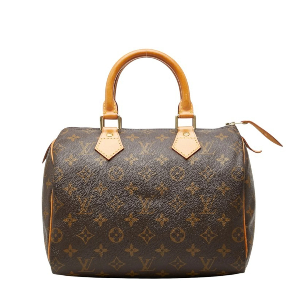 Louis Vuitton Monogram Speedy 25 Mini Boston Bag Handbag M41528 Brown Leather...